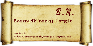 Breznyánszky Margit névjegykártya